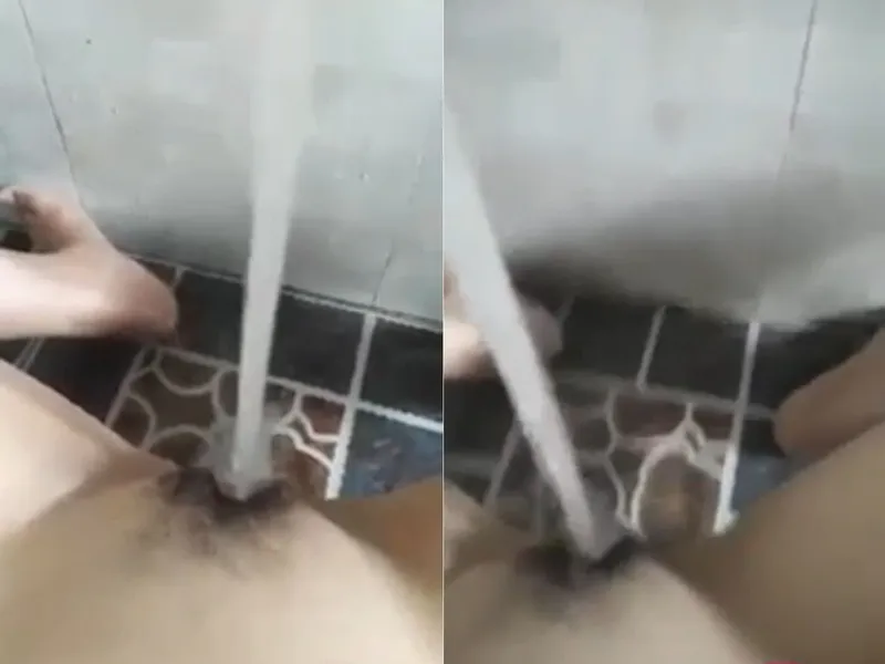 Người yêu tự sướng cực mạnh với vòi nước